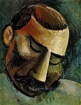 Head of a Man 2 1908 Pablo Picasso Oil Paintings